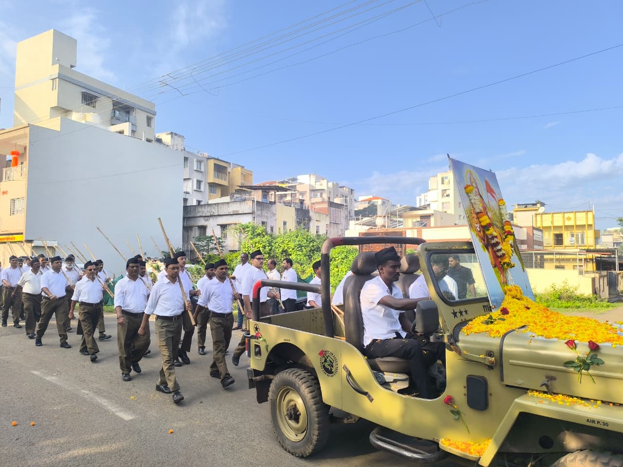 Grand procession of the Sangh on the occasion of its centenary year